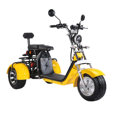 Электротрицикл CEMOTO C11A Сitycoco Tricycle 2000W 60V 20Аh, Жёлтый