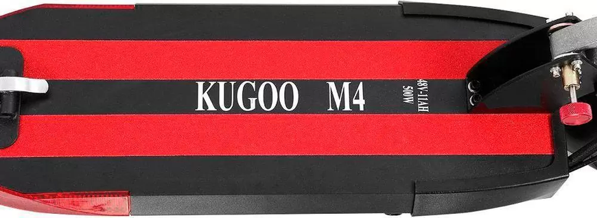 Электросамокат Kugoo Kirin M4, Чорний з червоним
